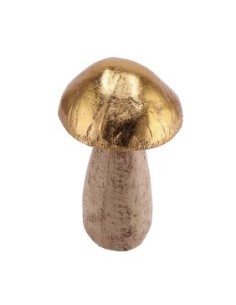FIGURA FUNGO 104365 RESINA 8X14CM DORATO