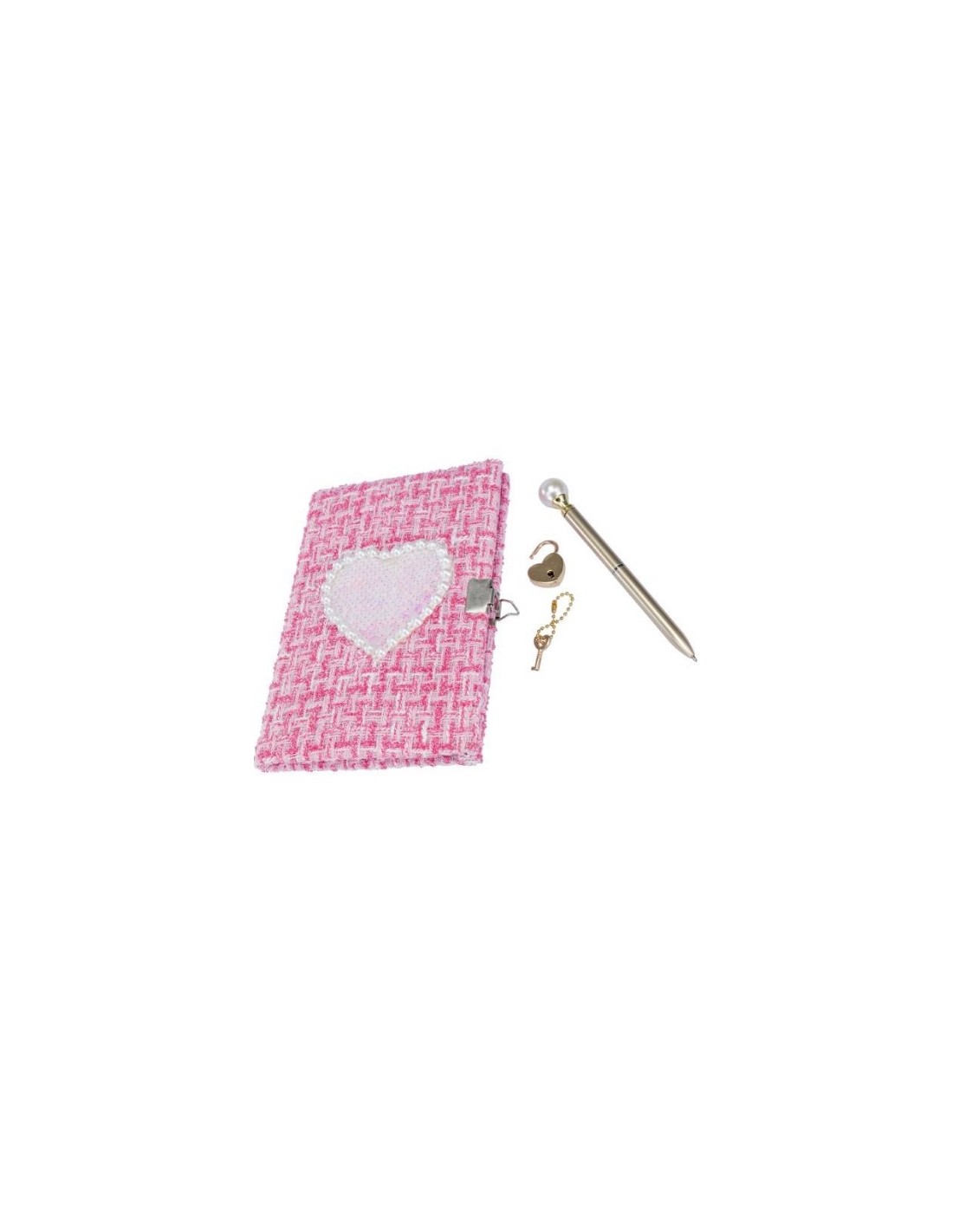 Girabrilla Tweed Diario Segreto Rosa – Quaderno con Cuore in Paillettes | shopincasa.it