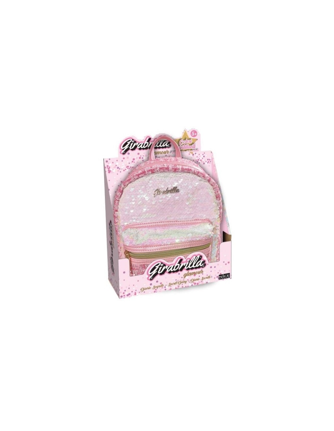Girabrilla Tweed Zainetto Rosa – Zaino con Paillettes Reversibili | shopincasa.it