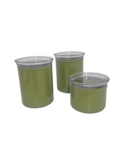 BARATTOLI SALE E ZUCCHERO: vendita online CHEF LINE SET 3 BARATTOLI VERDE in offerta