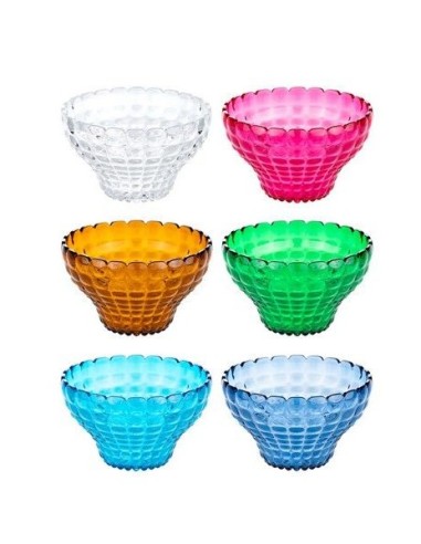 INSALATIERE E SCODELLE PLASTICA: vendita online SET 6 COPPETTE 12CM TIFFANY COLORI ASSORTITI in offerta