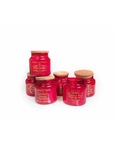 CANDELE: vendita online CANDELA IN BARATTOLO 500GR TAPPO LEGNO FRAGRANZE ASSORTITE in offerta