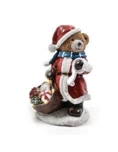 ORSETTO 15932 RESINA CON LUCI LED H18CM ASSORTITO