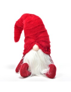 OGGETTISTICA NATALE: vendita online Babbo Natale in Tessuto 17x16x52cm Rosso - La Magia di Natale a Casa Tua in offerta