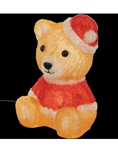 FIGURA ORSETTO 199851 PLASTICA 18X14X24CM CON LUCI