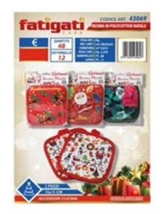 SET 2 PRESINE 43069 15X15CM DECORO NATALIZIO