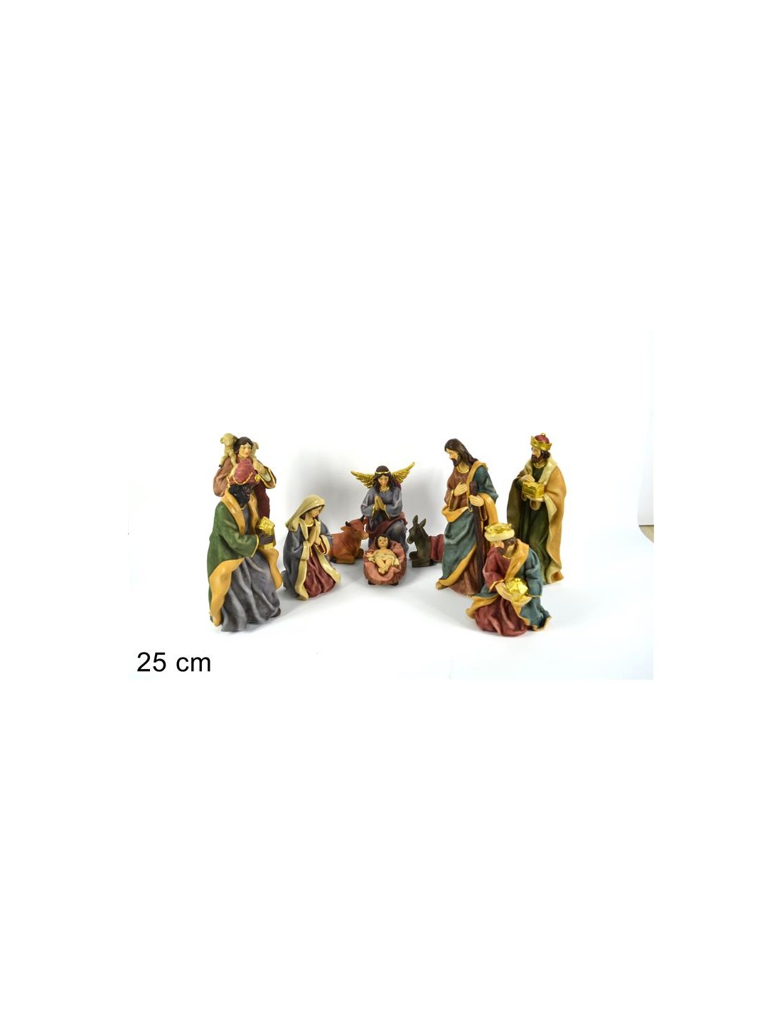 NATIVITA'052632 10PZ 25CM ABITI EFFETTO JUTA