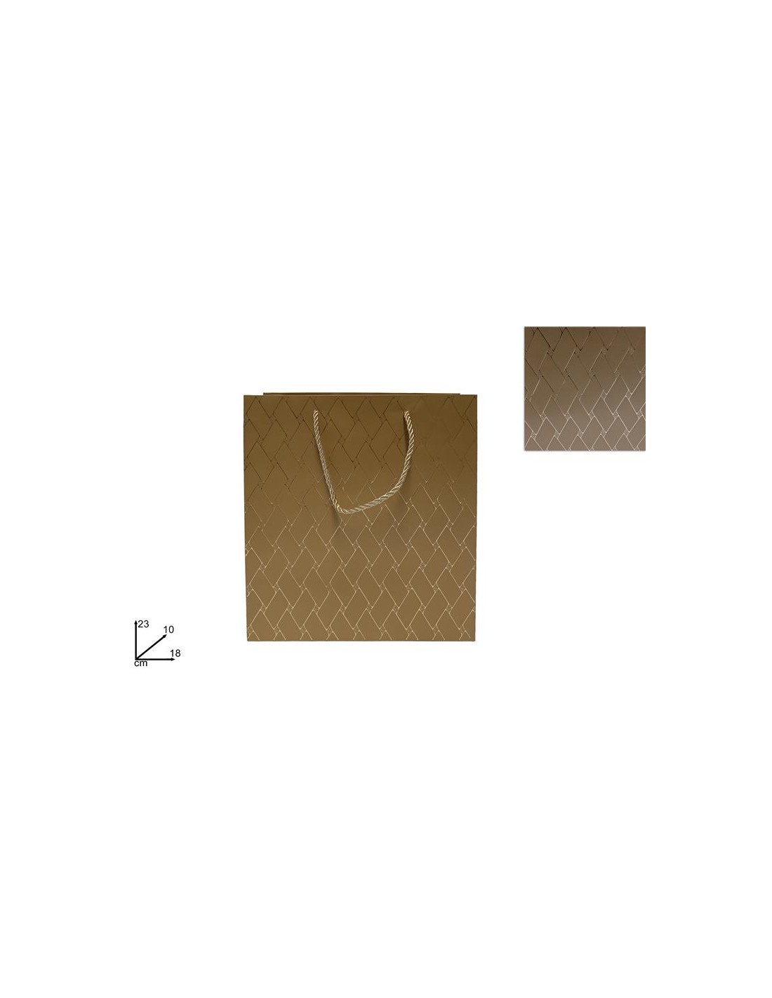 BUSTA REGALO 280561 18X23X10CM ORO