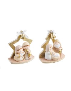 OGGETTISTICA NATALE: vendita online Natività Emmaus in ceramica, set presepe assortito da esposizione, statuina 11,5x6x12,5h ...