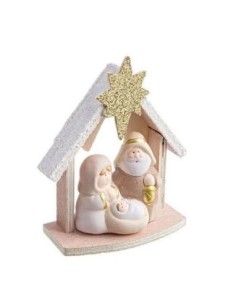 OGGETTISTICA NATALE: vendita online Natività Emmaus Stella in ceramica, presepe natalizio 13x6x16,5h cm, statuina elegante Sa...