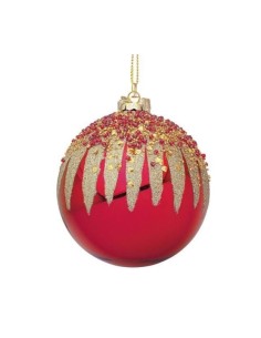 SFERE E PENDAGLI: vendita online Sfera di Natale in Vetro Firework D10cm Rosso – La Magia di Natale a casa tua in offerta