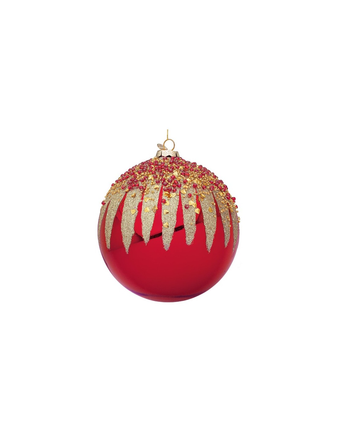 SFERE E PENDAGLI: vendita online Sfera di Natale in Vetro Firework D15cm Rosso – La Magia di Natale a casa tua in offerta