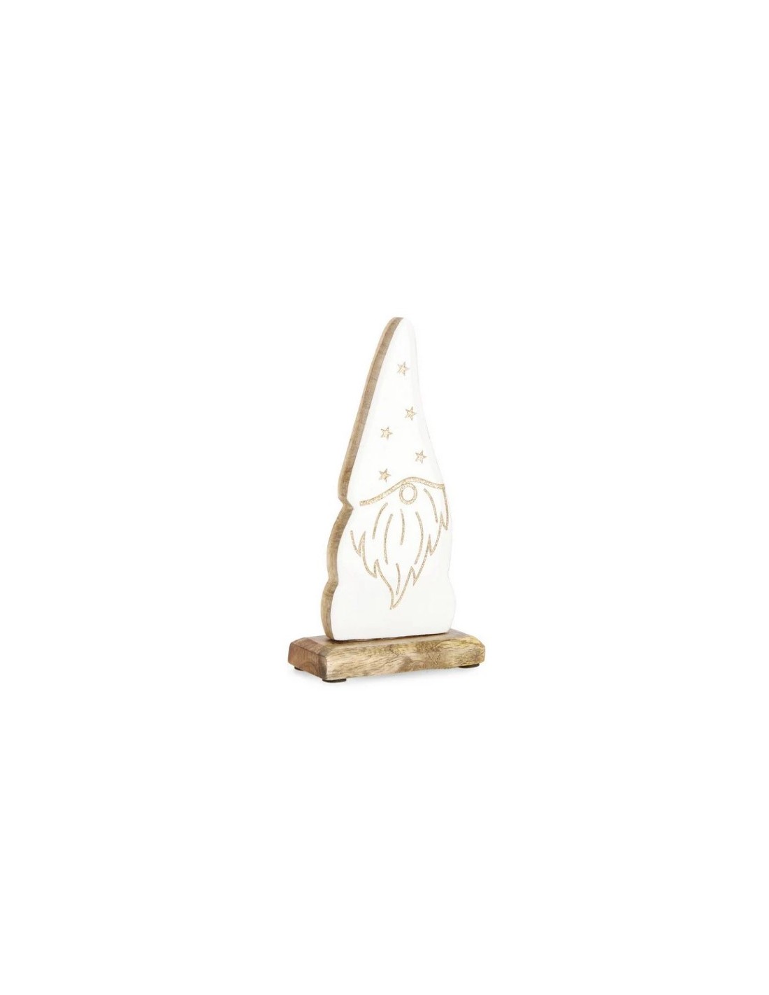 GNOMO 0974945 RAYANE H21,5CM LEGNO BIANCO/ORO