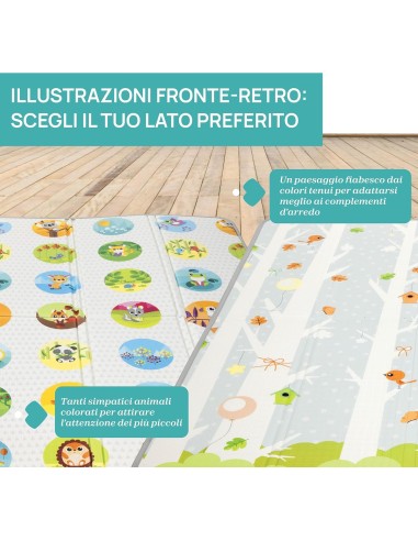 Chicco Maxi Tappeto da Gioco 2in1 - Morbido, Pieghevole e Colorato - 200x180 cm | Shopincasa.it