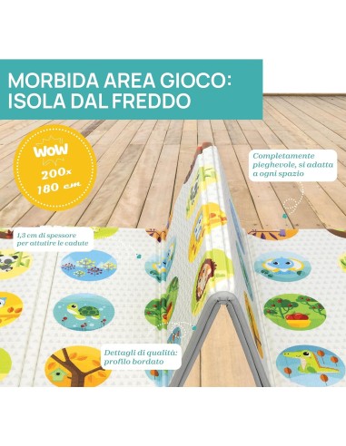 Chicco Maxi Tappeto da Gioco 2in1 - Morbido, Pieghevole e Colorato - 200x180 cm | Shopincasa.it