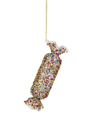 SFERE E PENDAGLI: vendita online Pendente in vetro Kleis H14cm multicolor, decorazione natalizia elegante, addobbo per albero...