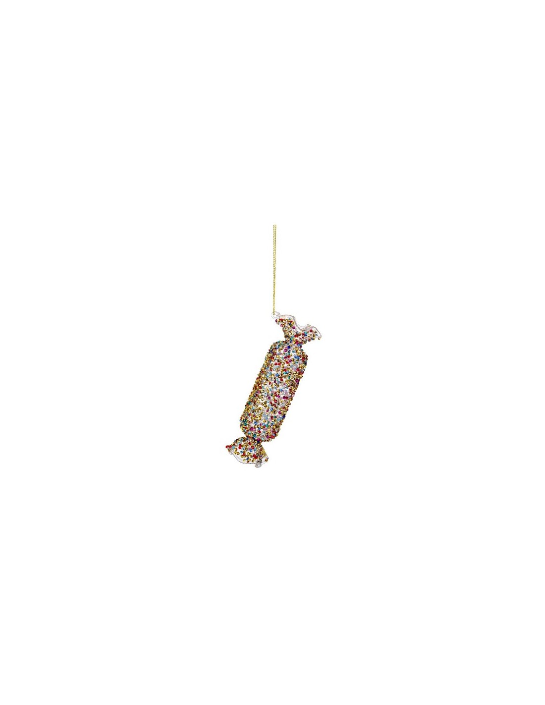 SFERE E PENDAGLI: vendita online Pendente in vetro Kleis H14cm multicolor, decorazione natalizia elegante, addobbo per albero...