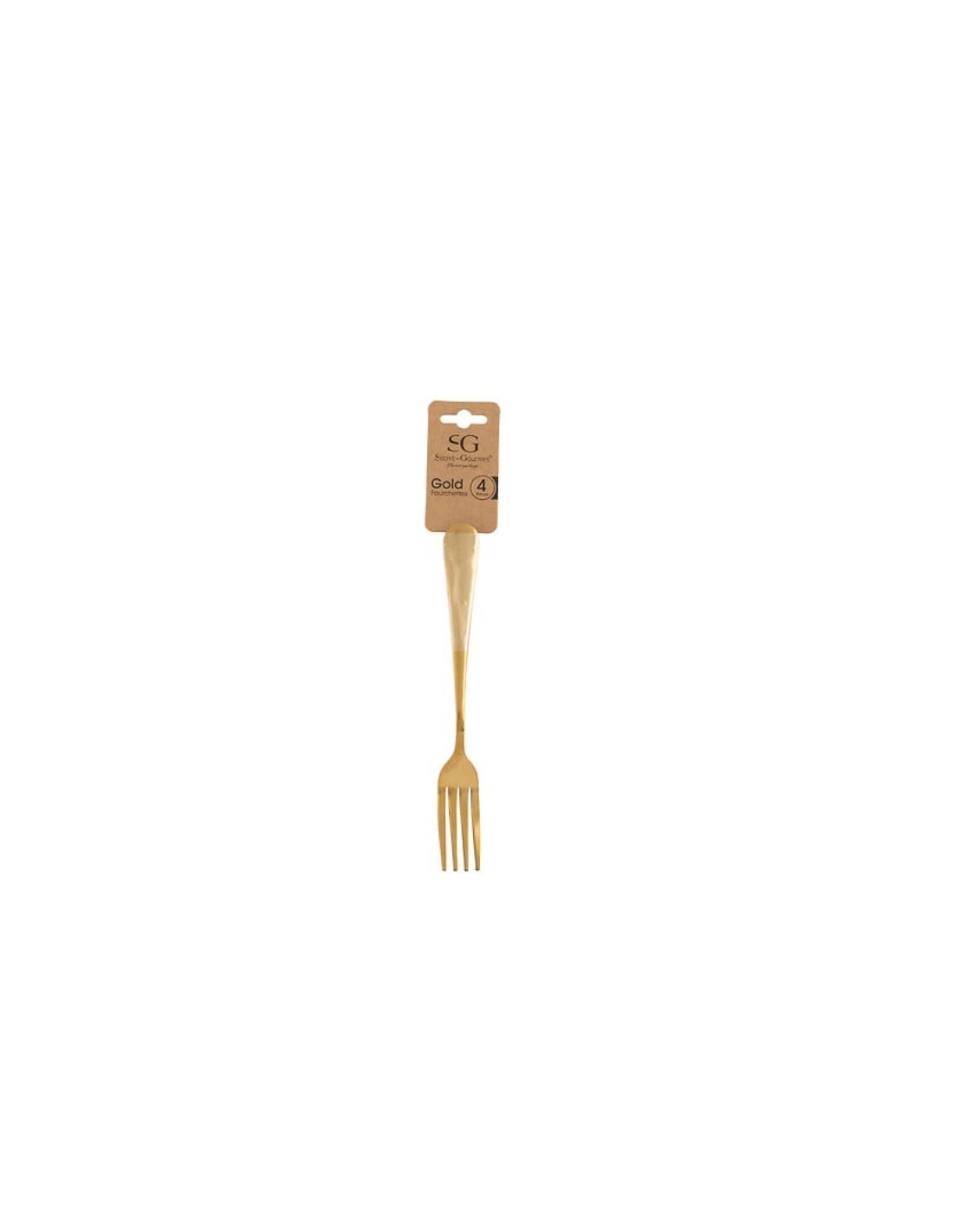 Set 4 forchette acciaio inox Gold | shopincasa.it