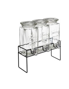 Dispenser moderno in legno 3 x 1,5 L Secret de Gourmet – shopincasa.it