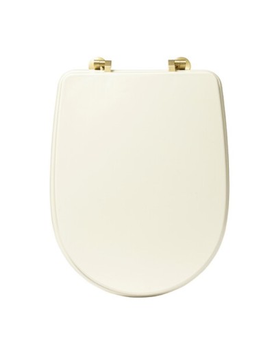 SEDILI E COPRIWATER: vendita online Sedile per WC "Duo" Avorio in HDF, 49x36x4,5 cm in offerta