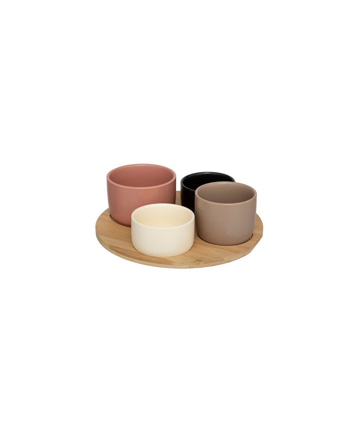 Set aperitivo Wavy Bliss 5 pezzi in bambù e ceramica | shopincasa.it