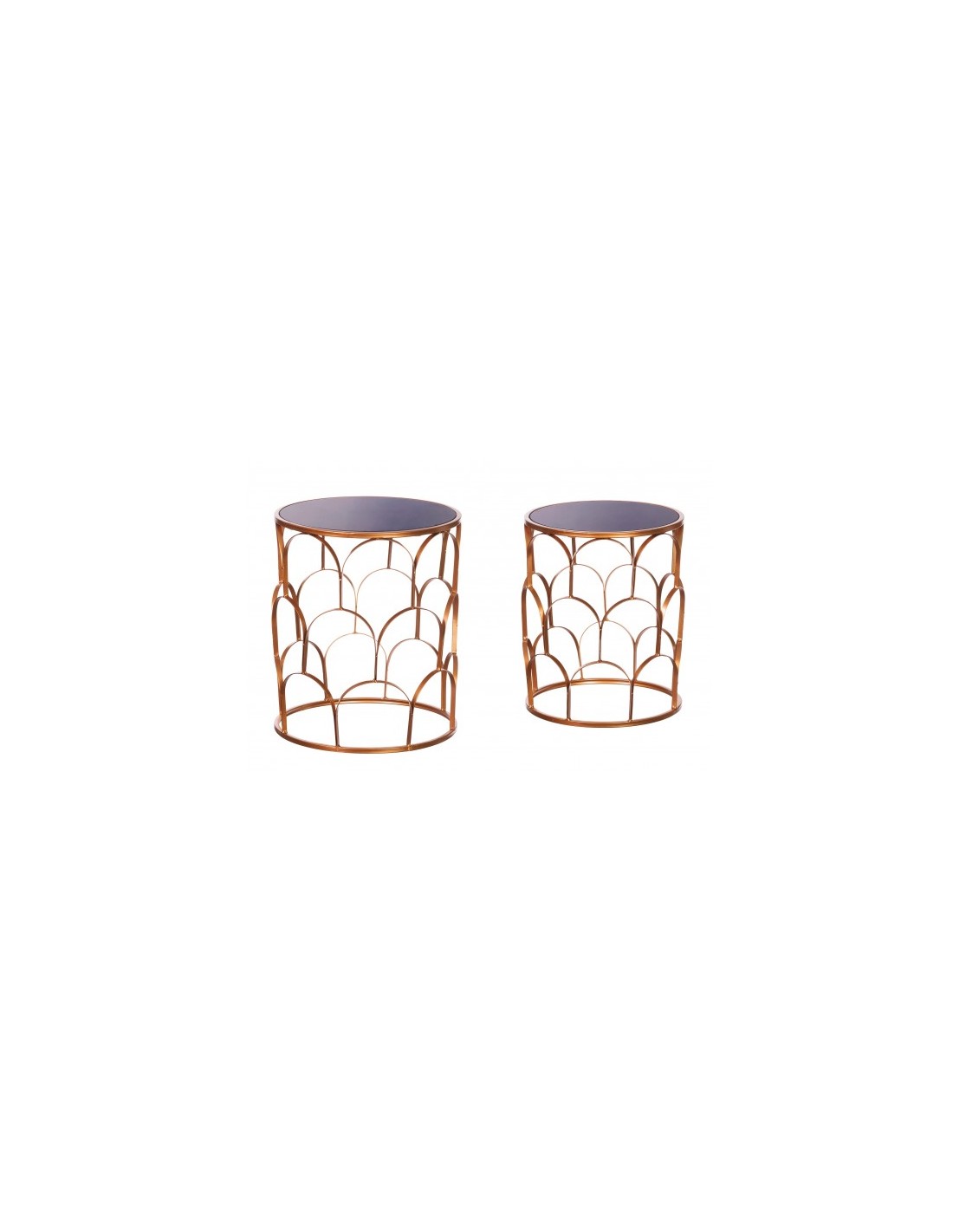 TAVOLINO 63493 1 MIS 39X48CM FERRO/VETRO