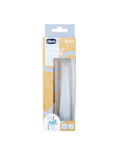 Cucchiaio Silicone con Custodia 6m+ Grigio | Shopincasa