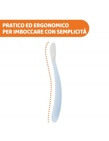 Cucchiaio Silicone con Custodia 6m+ Grigio | Shopincasa