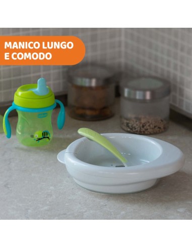 Cucchiaio Silicone con Custodia 6m+ Grigio | Shopincasa