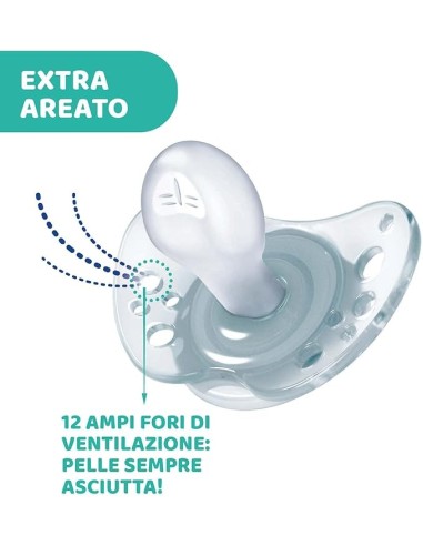 Chicco PhysioForma Succhietto Air Blu 6-16 Mesi - Confezione da 2