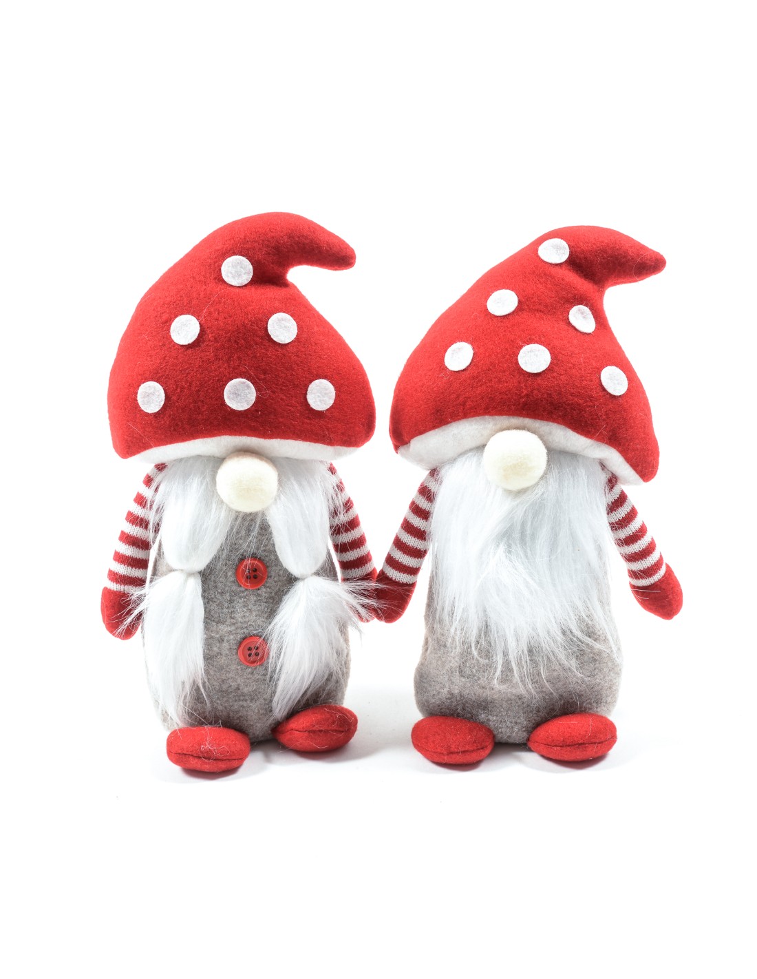 OGGETTISTICA NATALE: vendita online Babbo Fungo di Natale in tessuto 15x9x26 cm assortito, La magia di natale per tavoli, men...