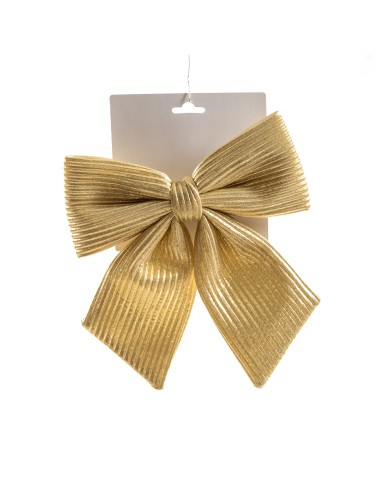 SFERE E PENDAGLI: vendita online Fiocco imbottito di Natale in poliestere oro 22x22 cm, La magia di natale per porte, finestr...