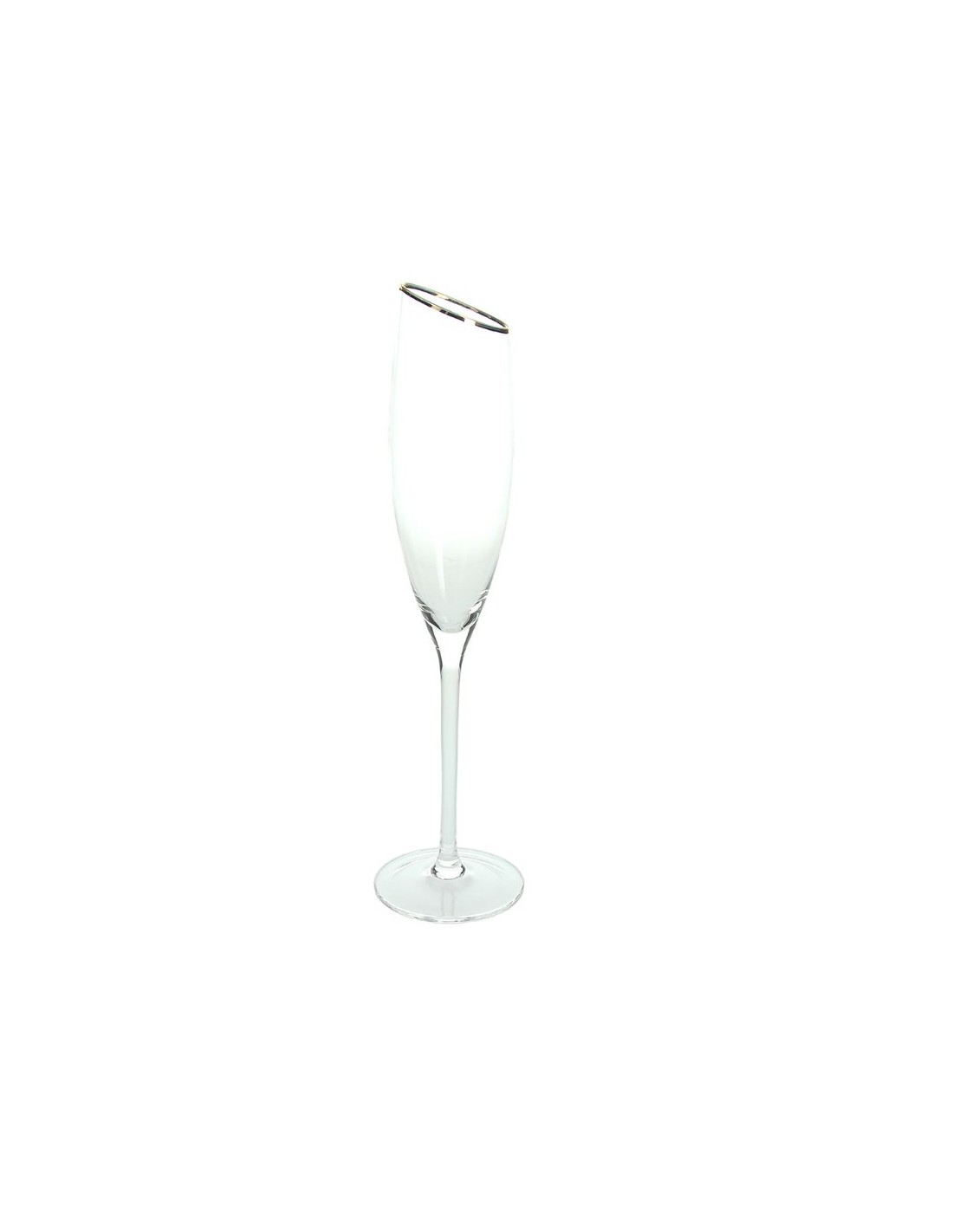 SET 6 FLUTE 190CC CHAMPAGNE F.ORO VETRO MARGOT