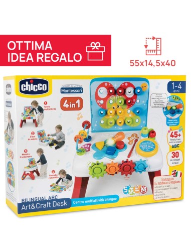 Scrivania Didattica Bilingue Chicco con Attività Elettroniche - Shopincasa