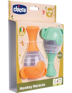 Chicco Maracas Eco+ Scimmie – Gioco Sonoro in Plastica Riciclata per Bambini 6-36 Mesi | shopincasa.it 2