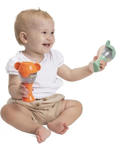 Chicco Maracas Eco+ Scimmie – Gioco Sonoro in Plastica Riciclata per Bambini 6-36 Mesi | shopincasa.it
