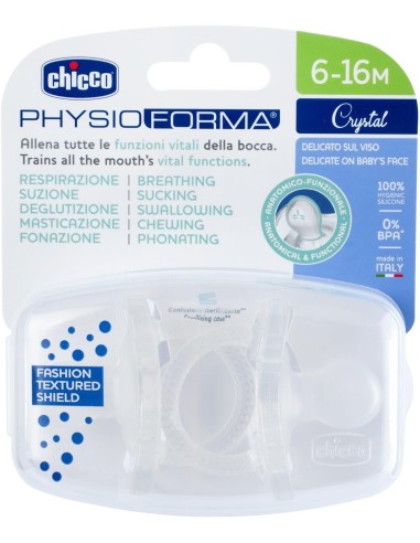 Chicco PhysioForma Gommotto Crystal in Silicone 6-16 Mesi - Set di 2 | Shopincasa.it
