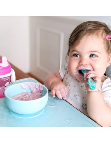Chicco Set Pappa Silicone Easy Start - Set Svezzamento 3 Pezzi Antiscivolo | shopincasa.it