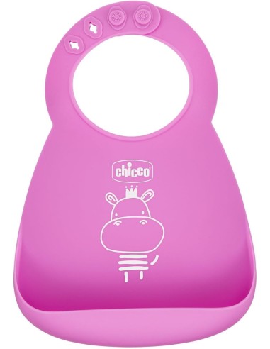 Chicco Set Pappa Silicone F Antiscivolo Rosa | Shopincasa.it