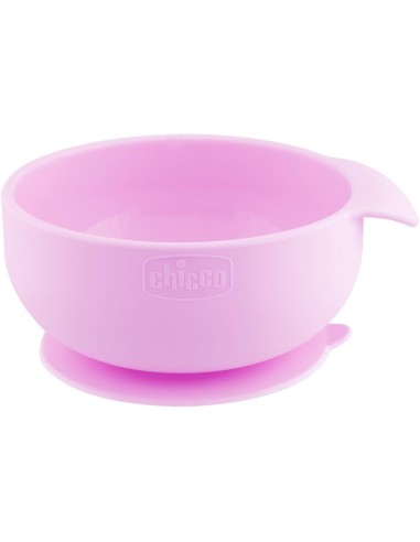Chicco Set Pappa Silicone F Antiscivolo Rosa | Shopincasa.it