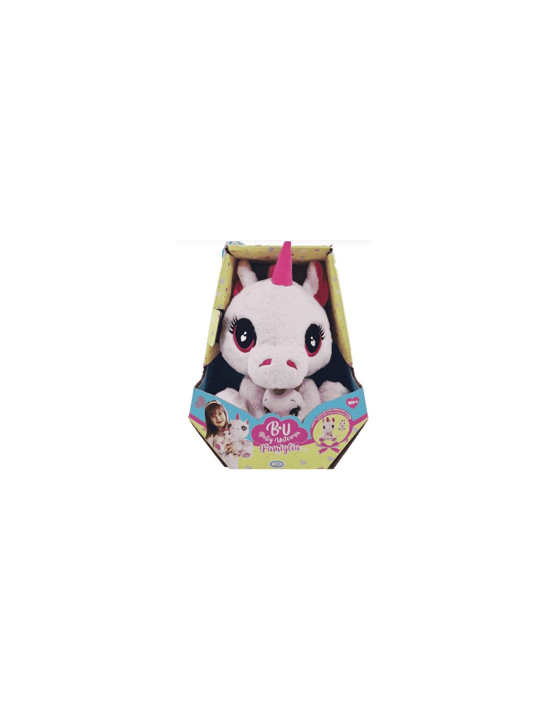 Mamma Unicorno 30 cm e Cucciolo 10 cm con Culla | Shop in Casa