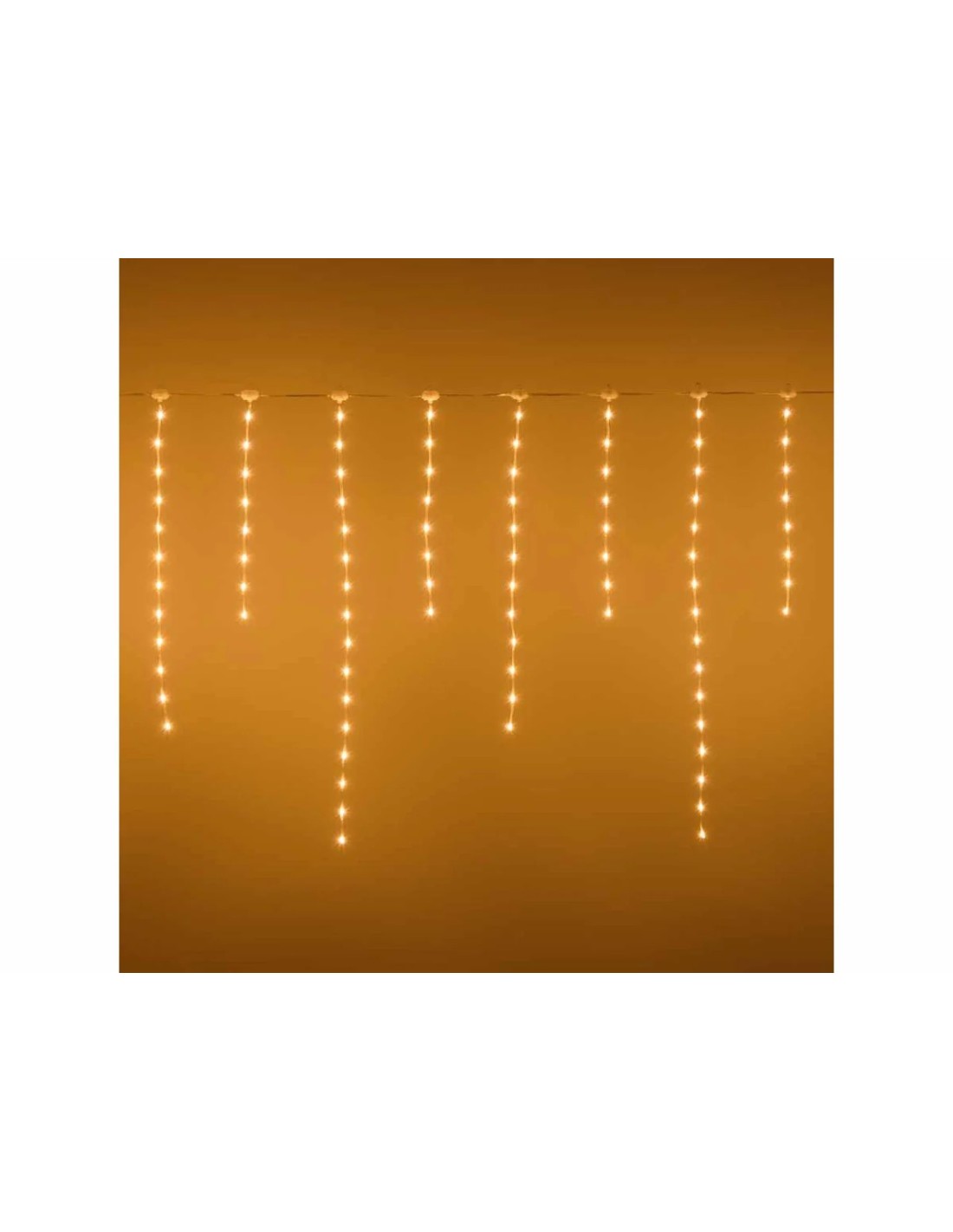 LUCI DI NATALE: vendita online Snow Light Nevicate 304xH80cm | 220 Gocce di Luce LED 360 Bianco Caldo | Decorazione Natalizia...