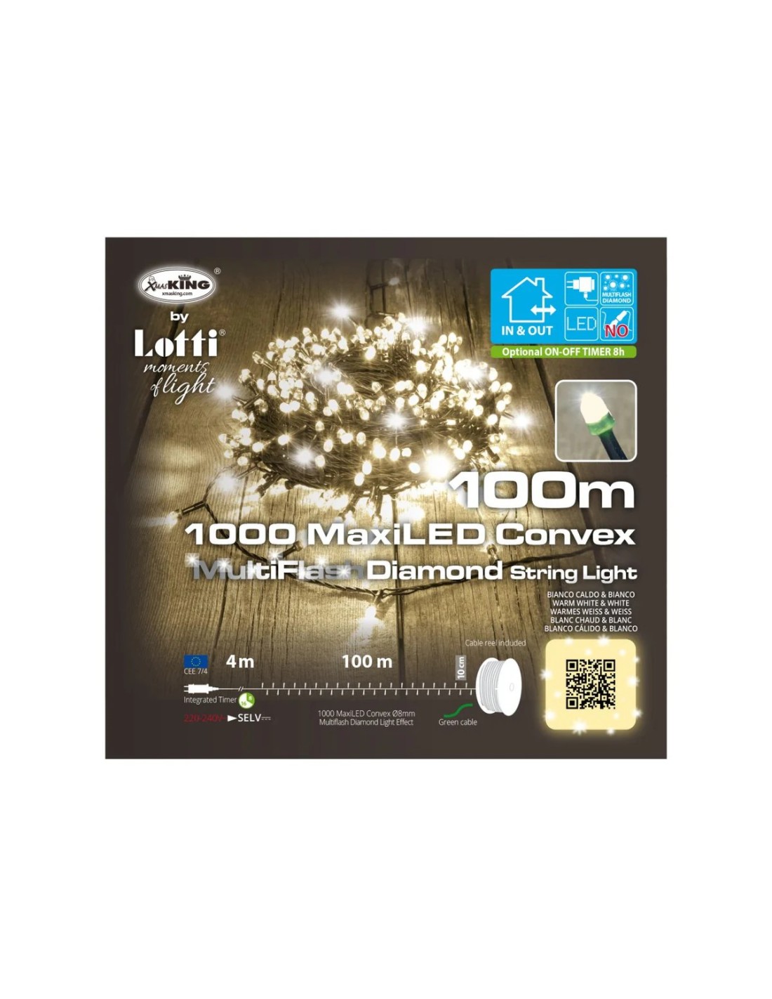 LUCI DI NATALE: vendita online Serie Luminosa Catena 1000MaxiLED Bianco Caldo/Flash di Natale, La Magia di Natale a casa tua ...