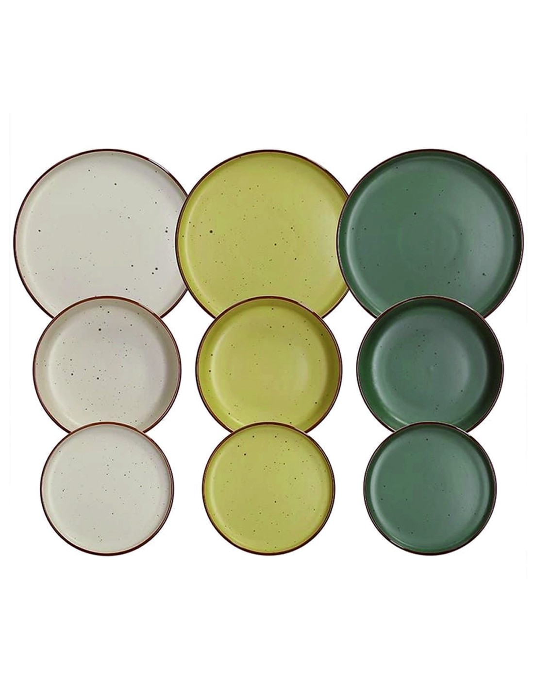 SERVIZI TAVOLA: vendita online Tognana Ardenne, Servizio Piatti 6 Persone, 18 Pezzi, Stoneware, Multicolor, Piatti Piani 26,5...