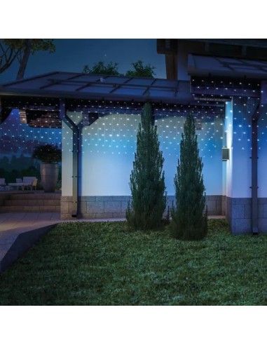 LUCI DI NATALE: vendita online Tenda Luminosa 500 Lampadine LED Bianco Freddo H100 x L500 cm di Natale, La Magia di Natale pe...