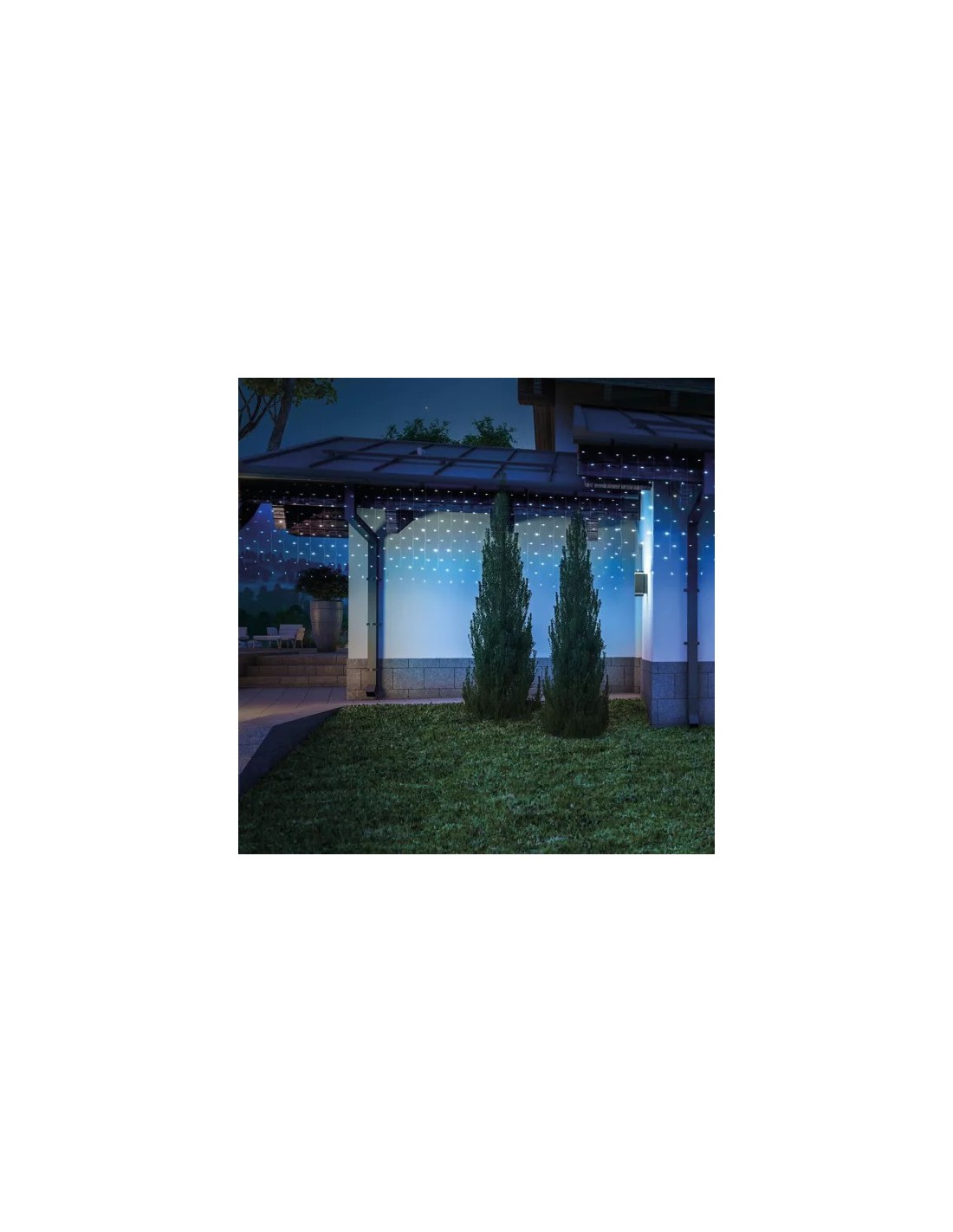 LUCI DI NATALE: vendita online Tenda Luminosa 500 Lampadine LED Bianco Freddo H100 x L500 cm di Natale, La Magia di Natale pe...