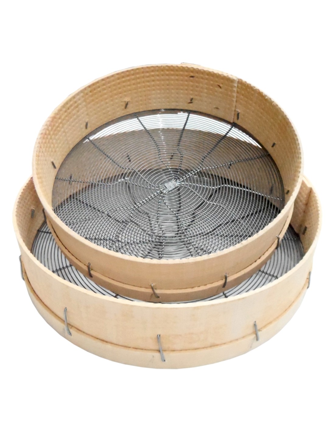 SETACCIO LEGNO D38CM RETE FERRO CRUDO N7