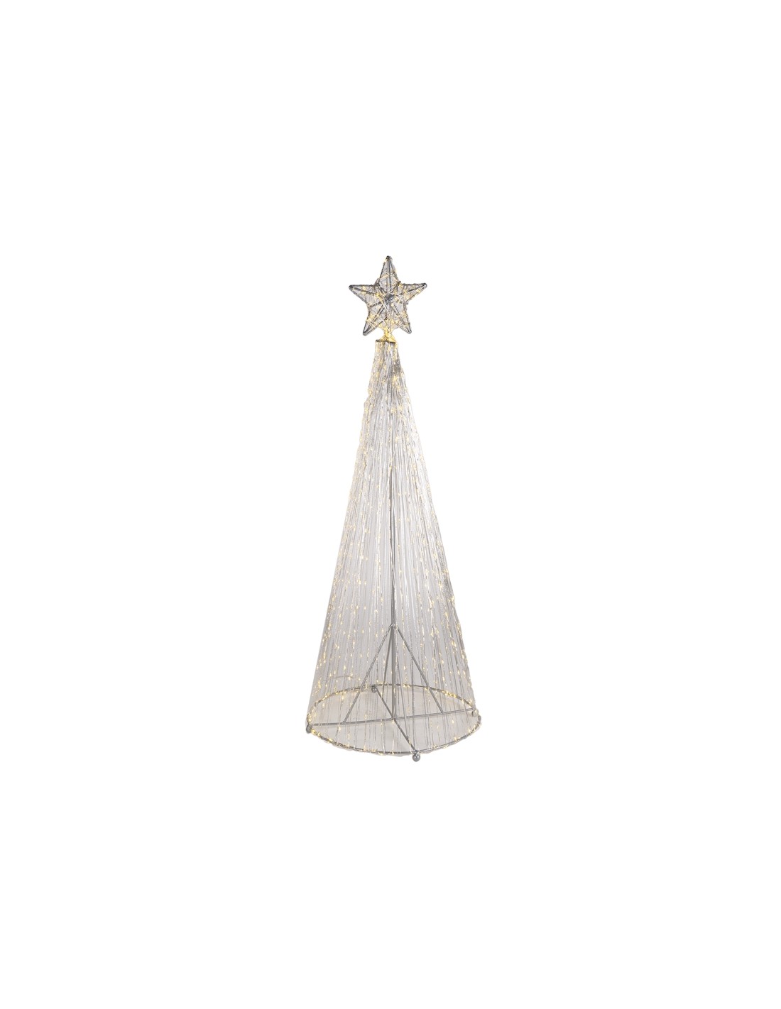 ALBERO LUMINOSO 600LED METALLO H80CM DIAM.30CM DA ESTERNO