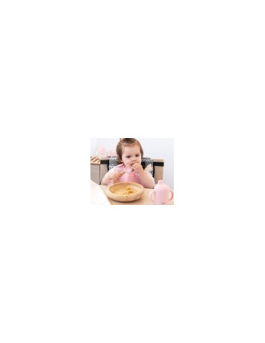 Set stoviglie in silicone e bambù rosa - Shopincasa.it
