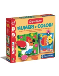 PRESCOLARI: vendita online Clementoni Sapientino Logic Numeri e Colori – Gioco Educativo 3-5 Anni con Puzzle e Tessere in off...